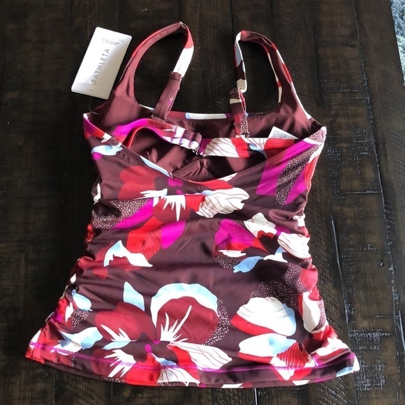 NEW Athleta Square Neck Tankini Bra Top 80% Recycled Nylon Size 32 B/C Swimsuit - Picture 6 of 16